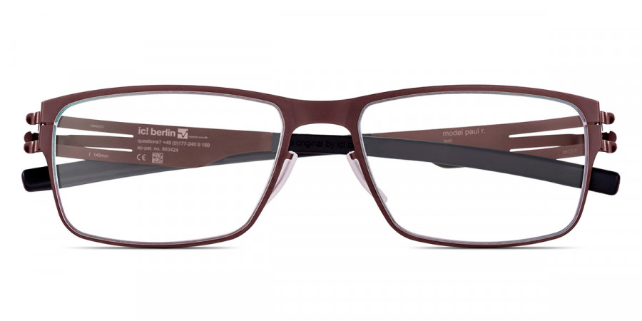 Ic! Berlin Paul R. Teak Eyeglasses Front View