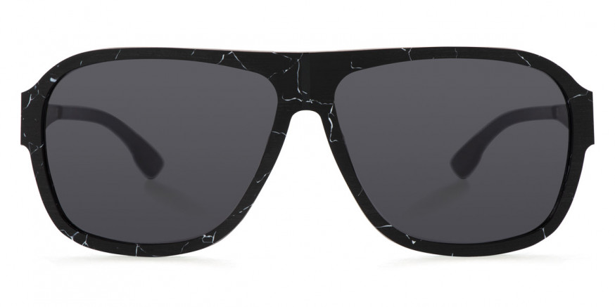 Ic! Berlin Power Law Black Marble Rough Sunglasses Front View