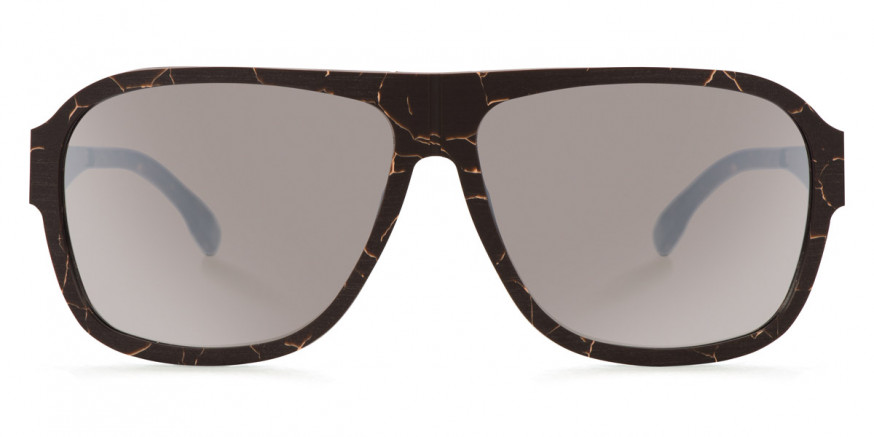 Ic! Berlin Power Law Brown Marble Rough Sunglasses Front View