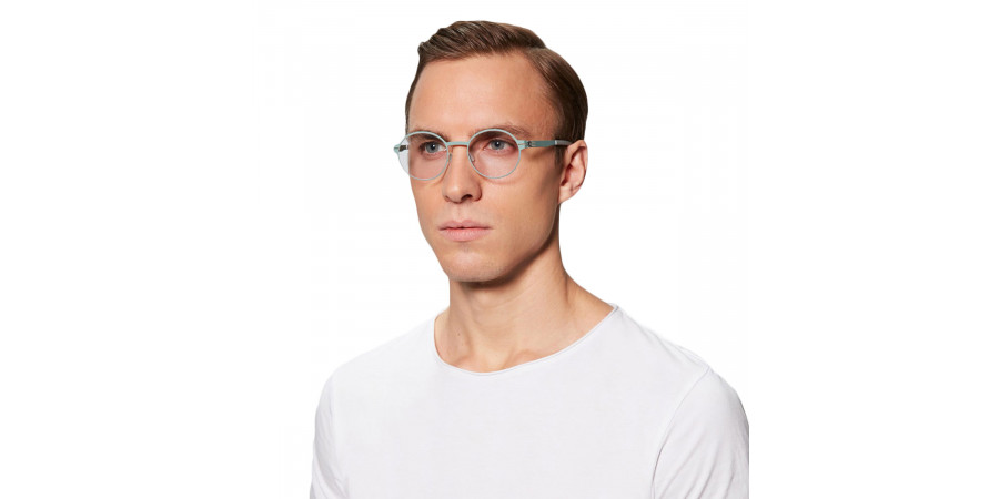 Ic! Berlin Priscila W. Silver Morning Dew Eyeglasses On Male Model