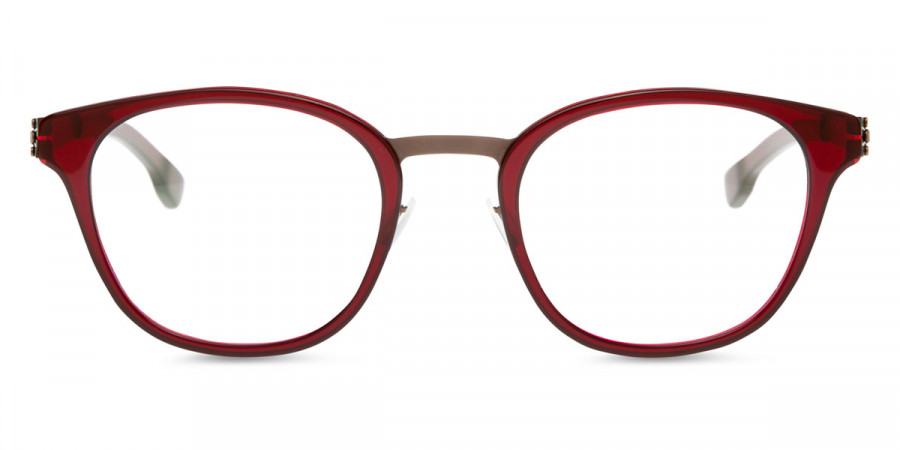 Ic! Berlin Susan W. Teak-Barolo-Red Eyeglasses Front View