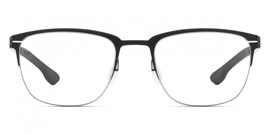 Ic! Berlin The Lone Wolf Large Black Eyeglasses Front View