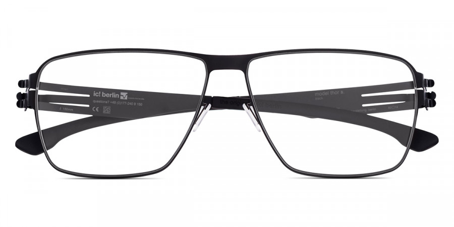 Ic! Berlin Thorsti S. Black Eyeglasses Front View