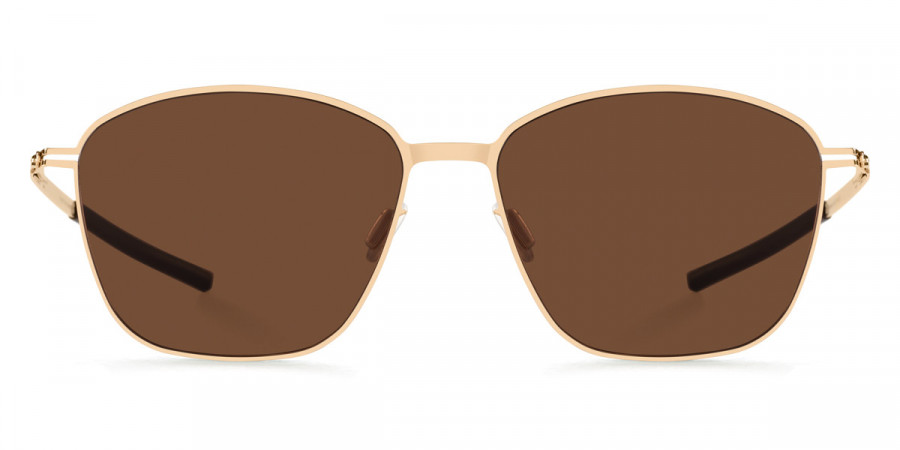 Ic! Berlin Warm Braw Rosé-Gold Sunglasses Front View