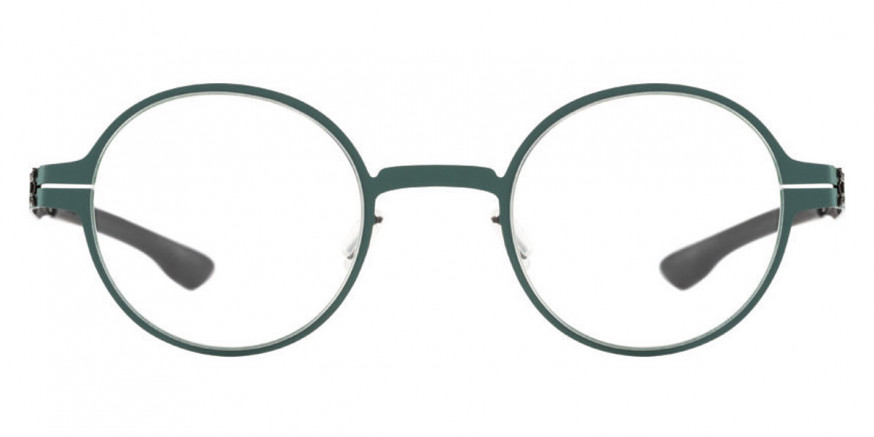 Ic! Berlin Wilhelm Spruce Green-Gun-Metal Eyeglasses Front View