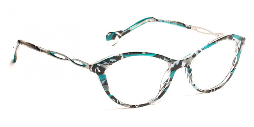 J. F. Rey™ Express 2210 53 - Blue Recode/Temple Silver/Turquoise