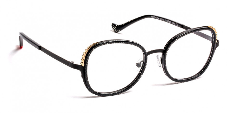 Color: Beautiful Black/Satin Black/Gold (0505) - J. F. Rey JFRBZMADONA050551
