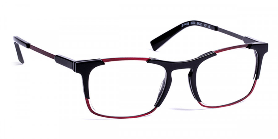 J. F. Rey™ JF1459 0030 53 - Shiny Black/Matte Black/Brushed Red