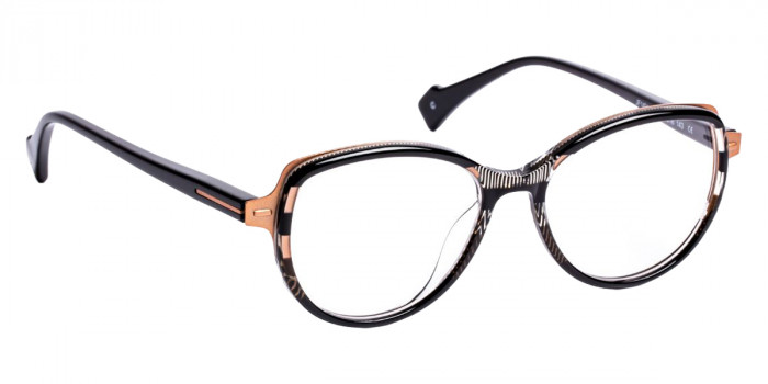 J. F. Rey™ JF1491 0550 50 - Striped Black/Rose Gold