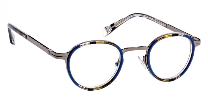 J. F. Rey™ JF2677 2405 43 - Striped Blue Brown/Gunmetal Shiny