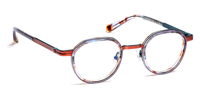 J. F. Rey™ JF2935 6505 45 - Stripes Black/Demi/Brown/Turquoise