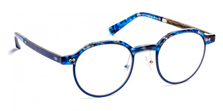 J. F. Rey™ JF2961 2217 47 - Demi Blue/Fiber Glasses Blue/Wood Gray