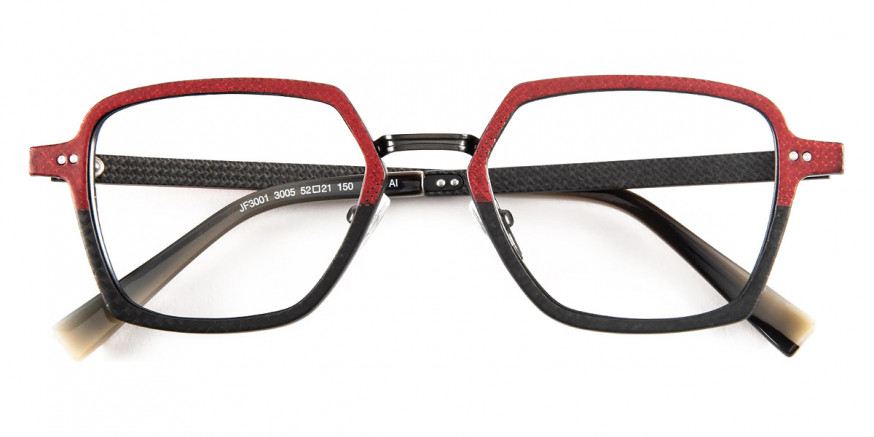 J. F. Rey™ JF3001 3005 52 - Fiber Glasses Red/Carbon/Gunmetal