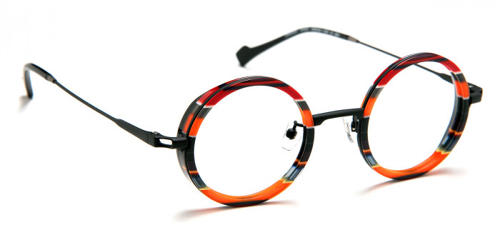 J. F. Rey™ JF3025 0032 46 - Red and Orange Striped/Black