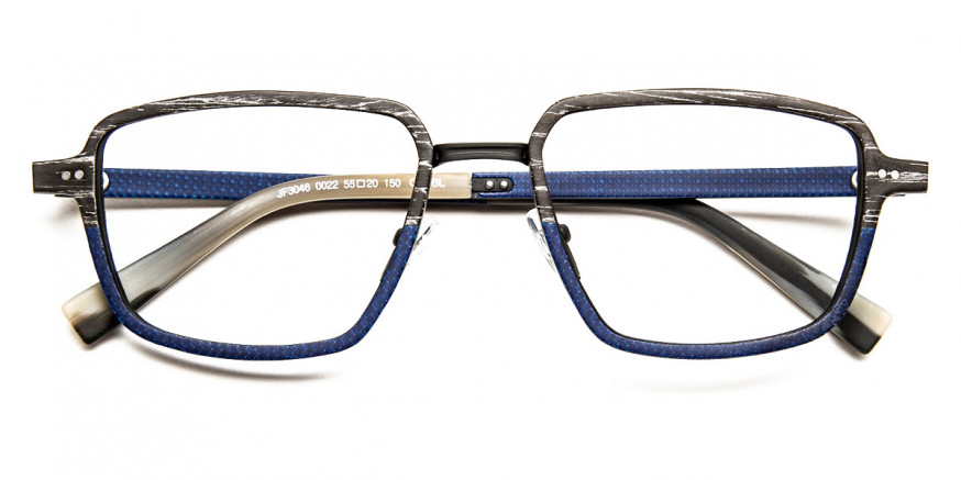 J. F. Rey™ JF3046 0022 55 - Wood Black/Fiber Glasses Blue/Black