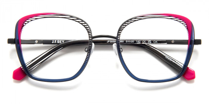 J. F. Rey™ JF3059 0880 51 - Stripes Black/Blue/Pink