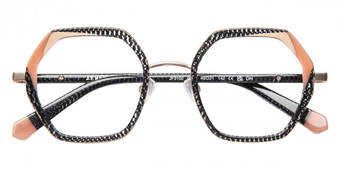 J. F. Rey™ JF3102 0083 49 - Black Glitter/Orange/Pink Gold