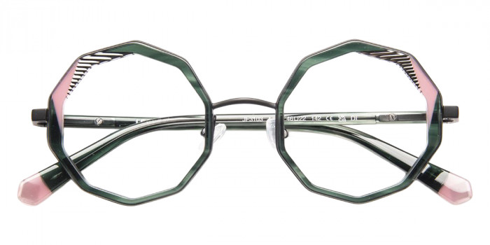 J. F. Rey™ JF3103 4781 46 - Green Horn/Stripes Black/Pink