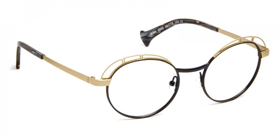J. F. Rey™ Goia 0055 48 - Matte Black/Shiny Gold