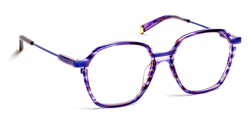 J. F. Rey™ Thelma 7570 52 - Purple and Pink Striped/Blue Electric