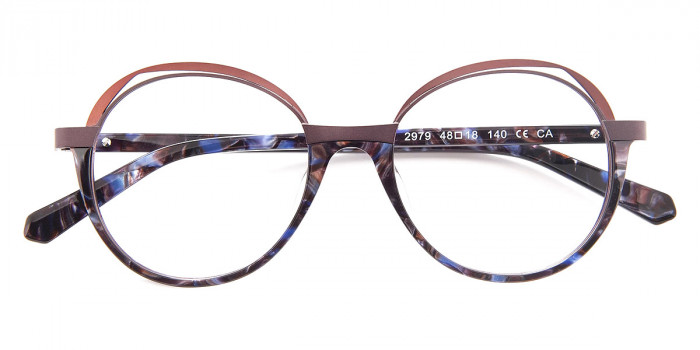 J. F. Rey™ PA097 2979 48 - Demi Blue/Plum/Nude