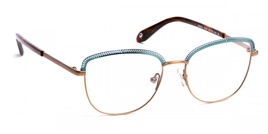 J. F. Rey™ PM051 4555 48 - Blue Green/Soft Gold