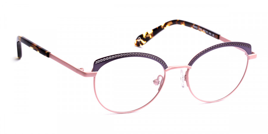 J. F. Rey™ PM052 0555 46 - Shiny Gun/Satin Pink