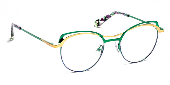 J. F. Rey™ PM081 2945 47 - Navy Blue/Green/Gold Satin