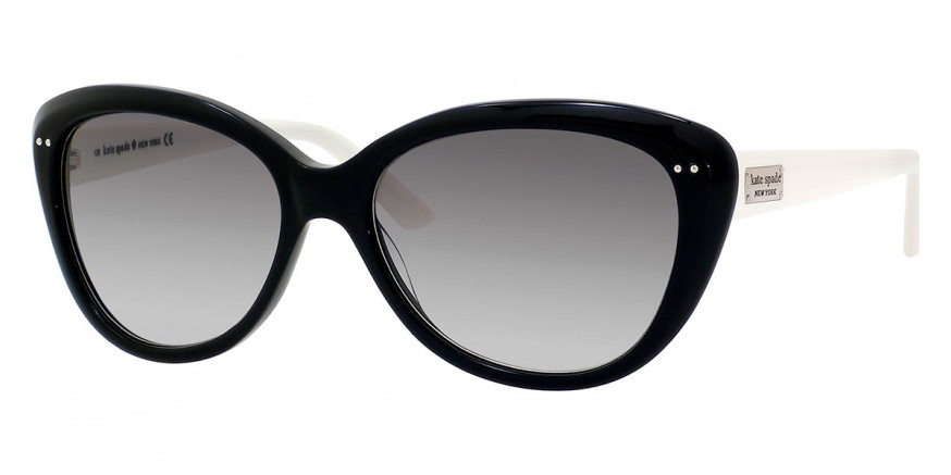 Kate Spade™ Angelique/S Us 0FU8Y7 55 Black Cream Sunglasses