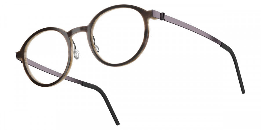 Color: Medium Brown/Light Brown PU14 SL86 Dark Gray Gradient- Lindberg Buffalo Titanium LND1828H18PU1448