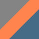Gray on Orange / Dark Blue Mirrored