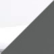 Shiny Solid White / Neutral Gray