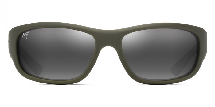 Maui Jim™ MA'UKELE 682-15 64 - Matte Solid Military Green with Brown