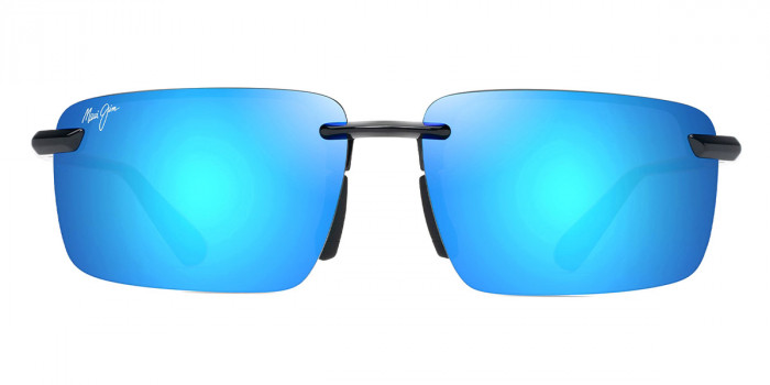 Maui Jim™ LAULIMA ASIAN FIT MM656-022 61 - Shiny Black with Blue