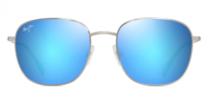 Maui Jim™ ŌLALI ASIAN FIT B657-17B 55 - Shiny Silver with Blue and Green