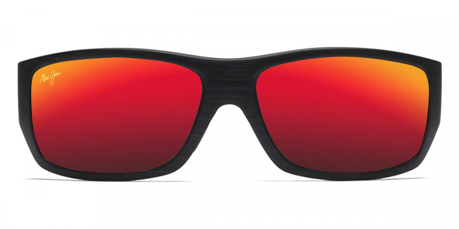 Maui Jim WASSUP MM123 049 60.5 Matte Black Woodgrain Sunglasses