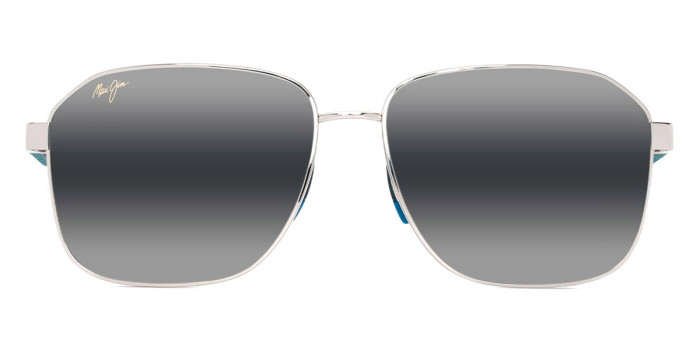 Maui Jim™ 'ONIPA'A ASIAN FIT MM651-011 61 - Shiny Silver with Dark Blue