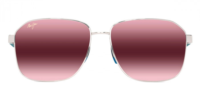 Maui Jim™ 'ONIPA'A ASIAN FIT MM651-017 61 - Shiny Silver with Dark Blue