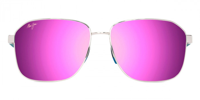 Maui Jim™ 'ONIPA'A ASIAN FIT MM651-026 61 - Shiny Silver with Dark Blue