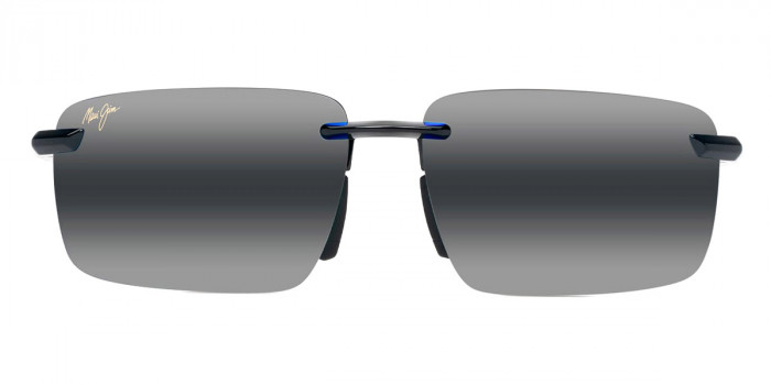 Maui Jim™ LAULIMA ASIAN FIT MM656-002 61 - Shiny Black with Blue