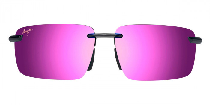 Maui Jim™ LAULIMA ASIAN FIT MM656-025 61 - Shiny Black with Blue