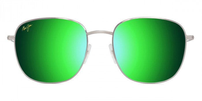 Maui Jim™ ŌLALI ASIAN FIT MM657-046 55 - Shiny Silver with Blue and Green