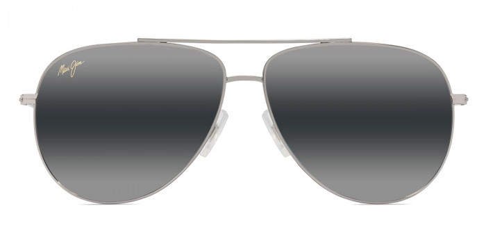 Maui Jim™ HAU'OLI MM665-002 59 - Shiny Silver with Blue and Green