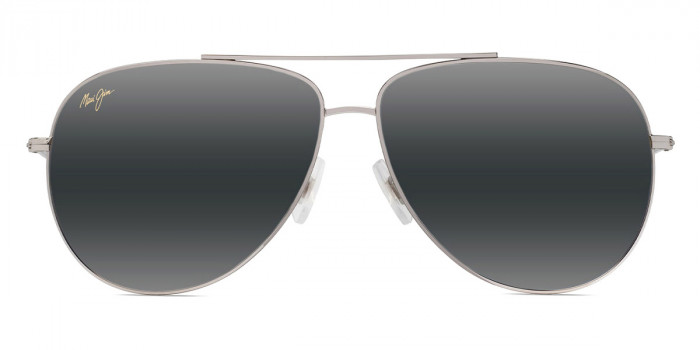 Maui Jim™ HAU'OLI XL MM674-002 62 - Shiny Silver with Blue and Green