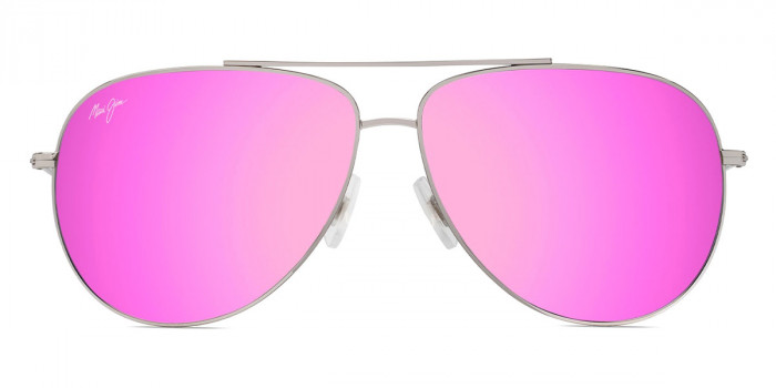 Maui Jim™ HAU'OLI XL MM674-038 62 - Shiny Silver with Blue and Green