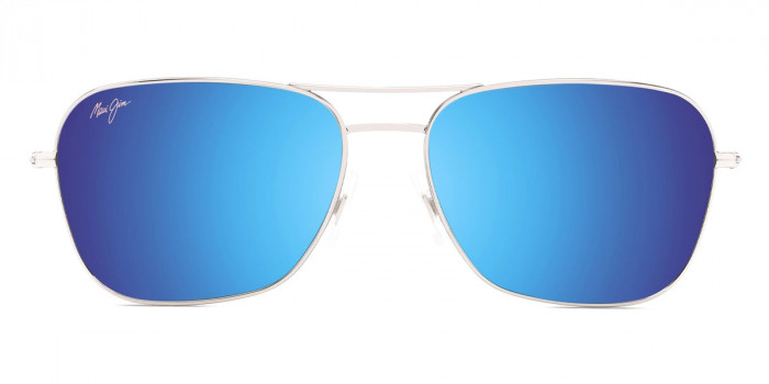 Maui Jim™ NA'AUAO MM675-005 58 - Shiny Silver with Crystal