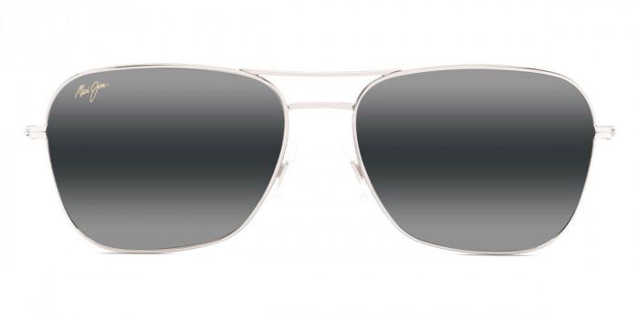 Maui Jim™ NA'AUAO MM675-017 58 - Shiny Silver with Crystal