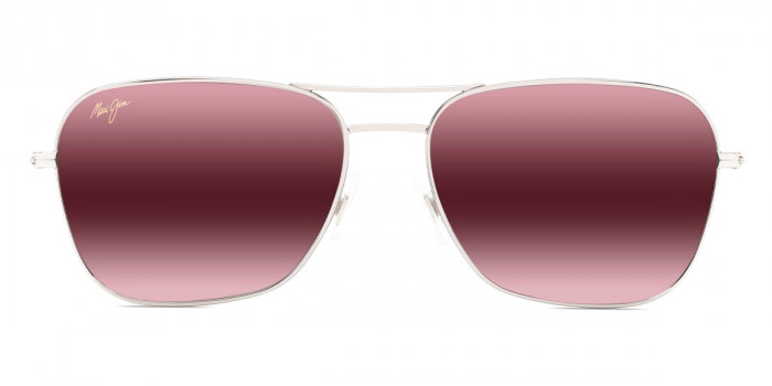 Maui Jim™ NA'AUAO MM675-025 58 - Shiny Silver with Crystal