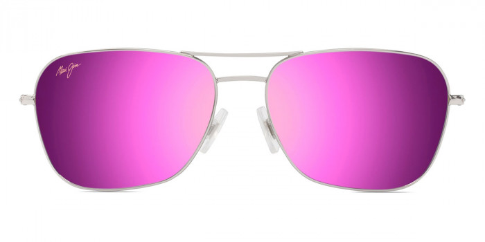 Maui Jim™ NA'AUAO MM675-038 58 - Shiny Silver with Blue and Green