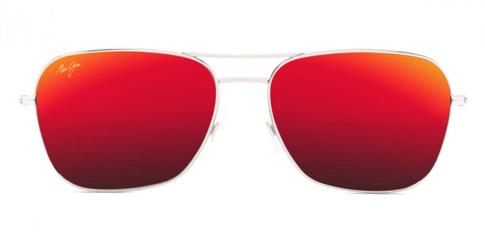 Maui Jim™ NA'AUAO MM675-041 58 - Shiny Silver with Crystal